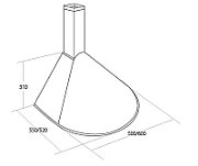 Chimney Hood AKPO WK-5 RONDO TURBO 50 INOX
