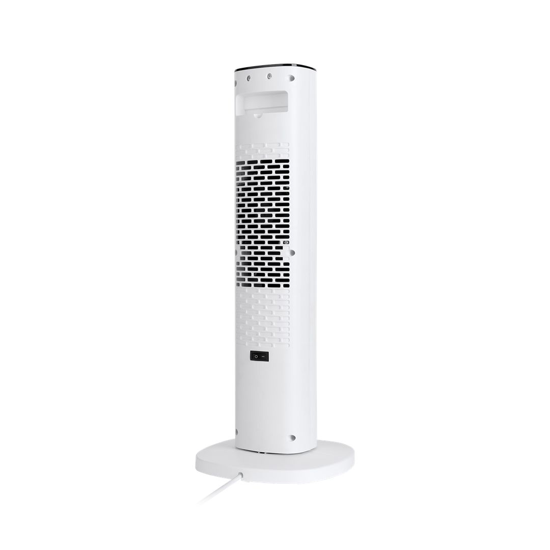 PTC Teesa tower fan heater with fireplace imitation function.