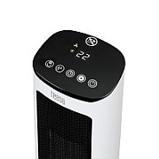 PTC Teesa tower fan heater with fireplace imitation function.