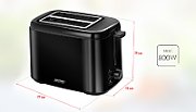 Toaster MPM MTO-07/c black
