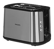 Philips Viva Collection HD2650/90 toaster 2 slice(s) 950 W Black  Stainless steel