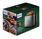 Philips Viva Collection HD2650/90 toaster 2 slice(s) 950 W Black  Stainless steel