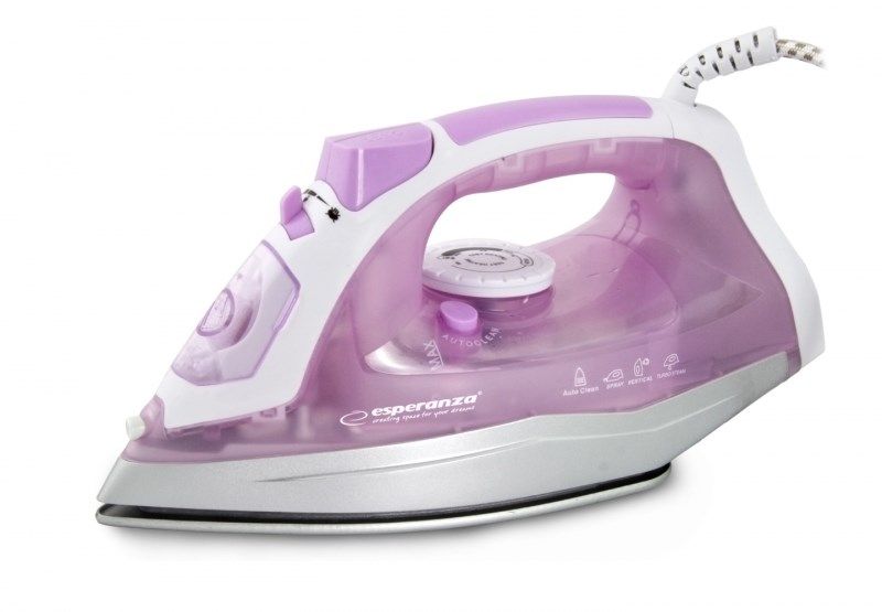 Esperanza EHI004 iron Dry & Steam iron Ceramic soleplate 2400 W Purple  White