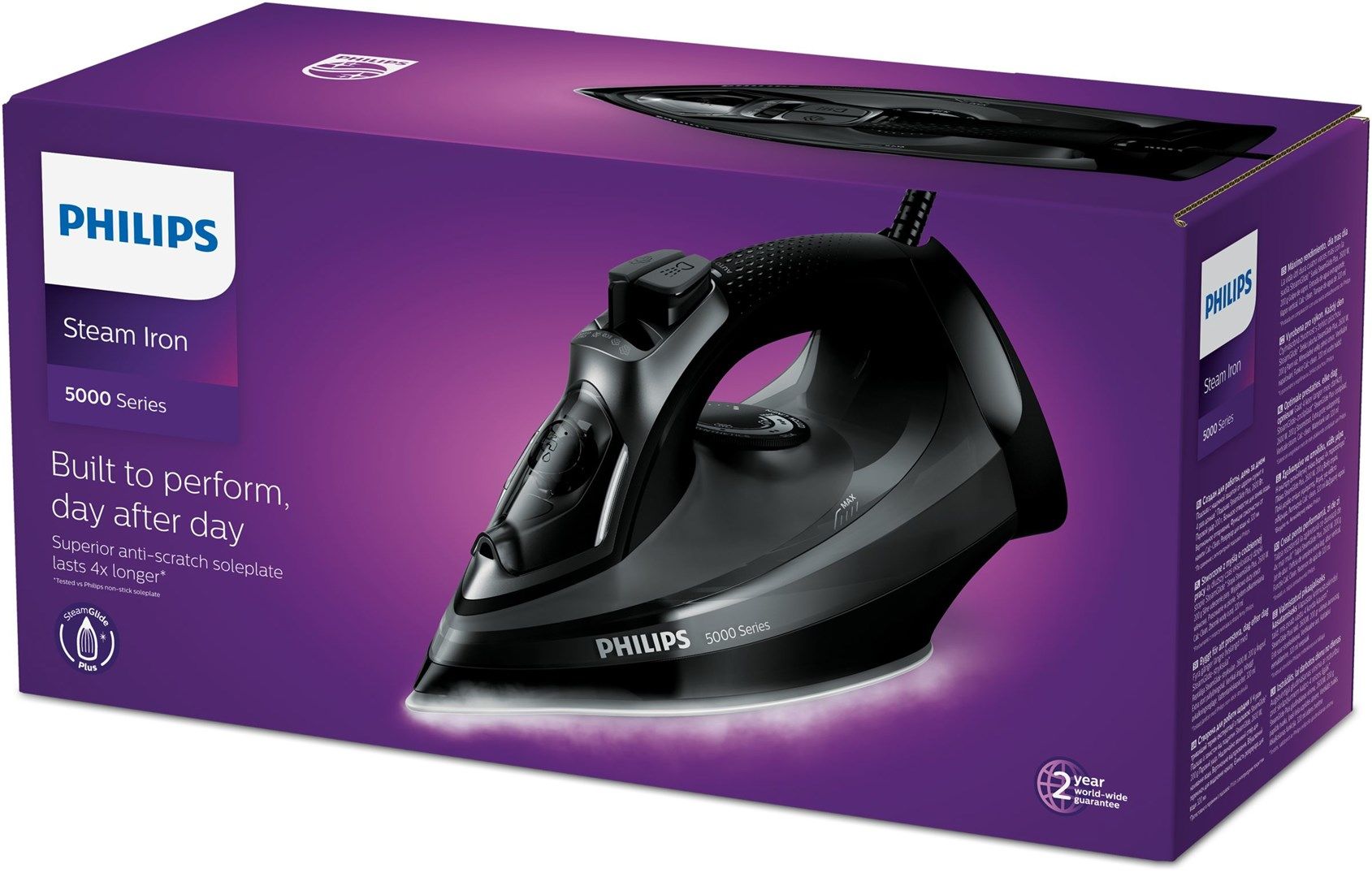 Philips 5000 series DST5040/80 iron Steam iron SteamGlide Plus soleplate 2600 W Black