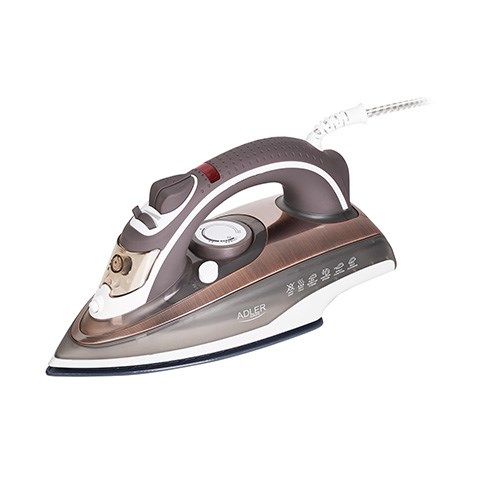 Adler AD 5030 iron Steam iron Ceramic soleplate 3000 W Brown  Grey  White