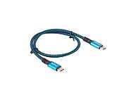 Lanberg CA-CMCM-45CU-0005-BK USB cable 0.5 m USB4 Gen 2x2 USB C Black  Blue