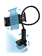 Esperanza EMH142 Desktop mount for phones/tablets black