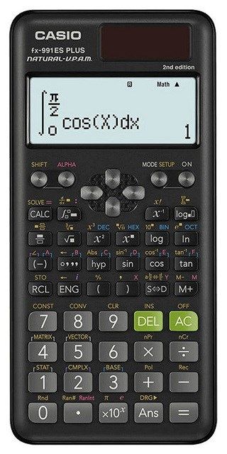 CASIO CALCULATOR SCIENTIFIC FX 991ES PLUS 2 BLACK  12-DIGIT DISPLAY