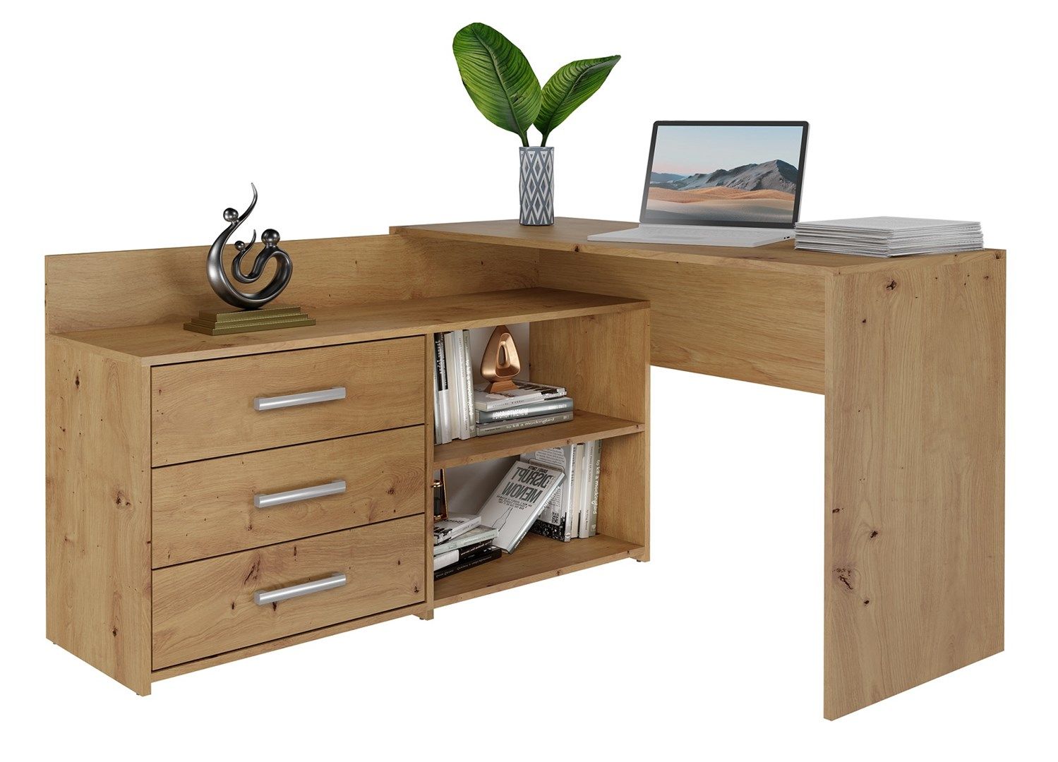Topeshop DANY ARTISAN KPL computer desk Oak colour