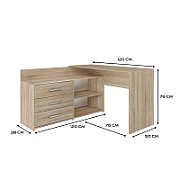 Topeshop DANY SONOMA KPL computer desk Oak colour