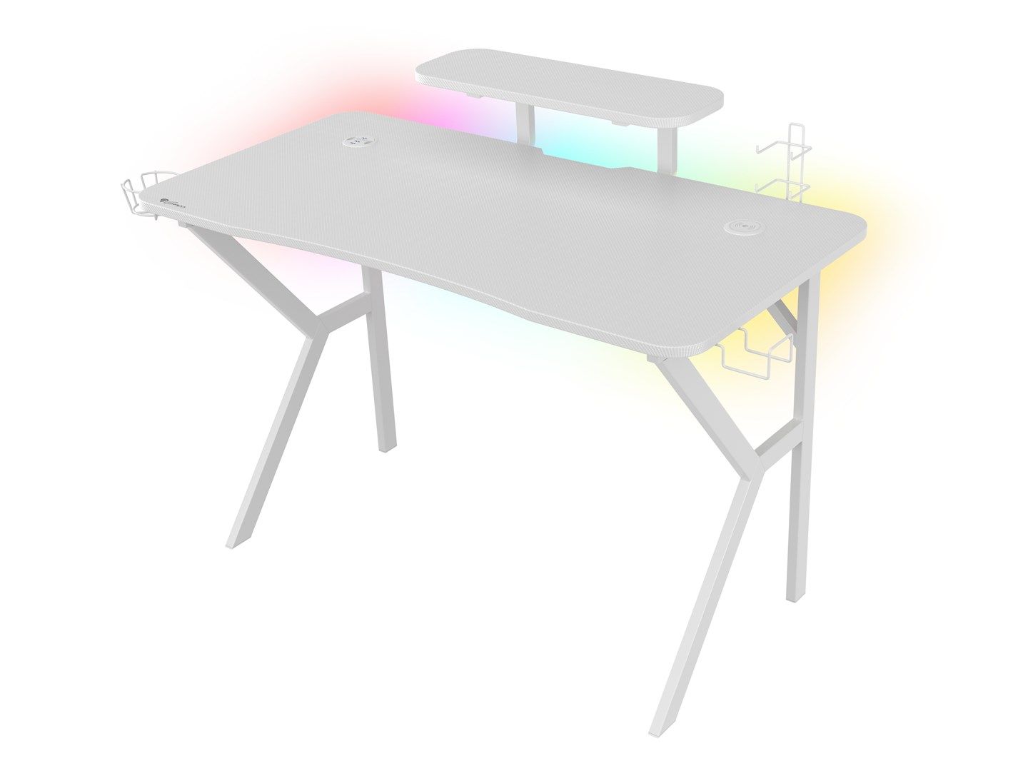 Genesis Gaming Tisch HOLM 320 RGB weiĂź (120cm x 75cm)