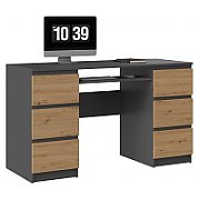 KUBA desk 130x51x76 cm anthracite/artisan
