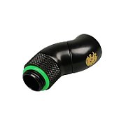 Bitspower Adapter 90 Degree G1/4 Inch Male Thread to G1/4 Inch Female Thread - 2x rotatable  black matt