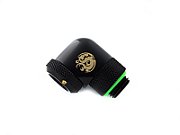 Bitspower Multi-Link Adapter Connector 90 Degree G1/4 Inch Male to 12mm OD Hardtube - rotatable  black matt