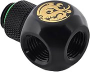 Bitspower Adapter T-Splitter 3x G1/4 inch female thread - carbon black