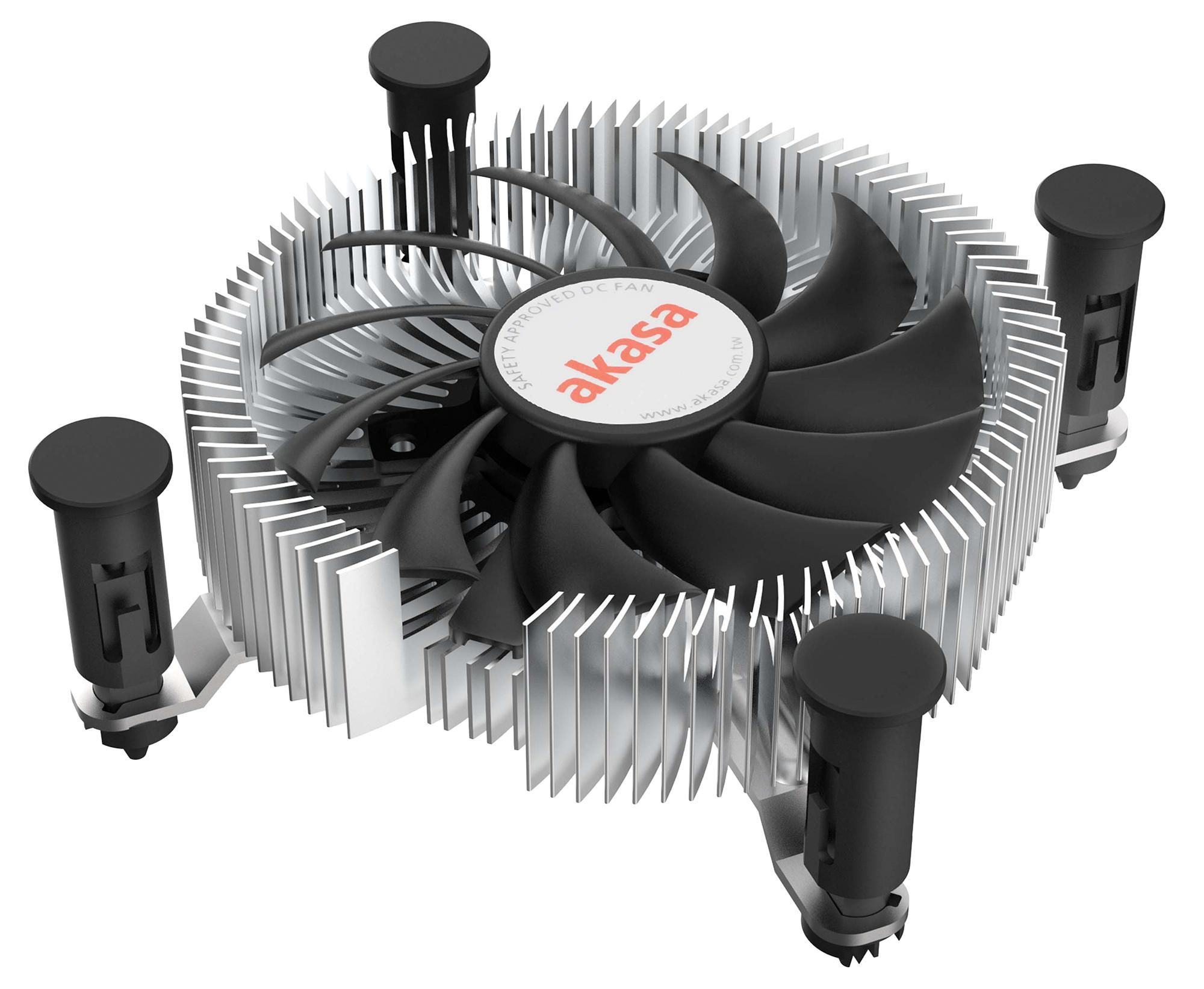 Akasa AK-CC7129BP01 Low Profile CPU Cooler - 74mm