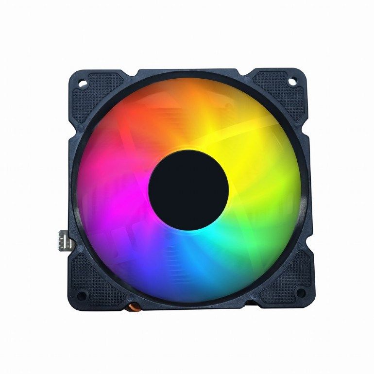 Gembird CPU-HURACAN-ARGB-X140 CPU cooling fan  12 cm  100 W  multicolor LED  4 pin