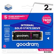 GoodRam Goodram PX700 SSD SSDPR-PX700-02T-80 internal solid state drive M.2 2.05 TB PCI Express 4.0 3D NAND NVMe