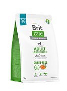 Dry food for adult dogs  large breeds - BRIT Care Grain-free Adult Salmon- 3 kg