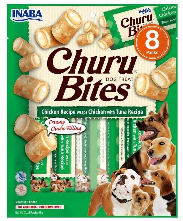 INABA Churu Bites Chicken with tuna recipe - Dog treat - 8x12g