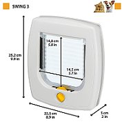 FERPLAST Swing 3 pet door  black