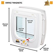 FERPLAST Swing 7 - Door with magnetic lock for small dogs and cats  brown