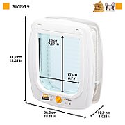 FERPLAST Swing 9 - Door for medium dogs and large cats  white
