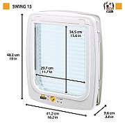 FERPLAST Swing 15 - Large dog door  white