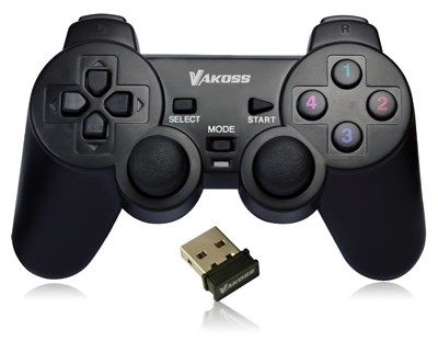 Vakoss GP-3925BK Gaming Controller Black RF Gamepad Analogue / Digital PC  Playstation 3