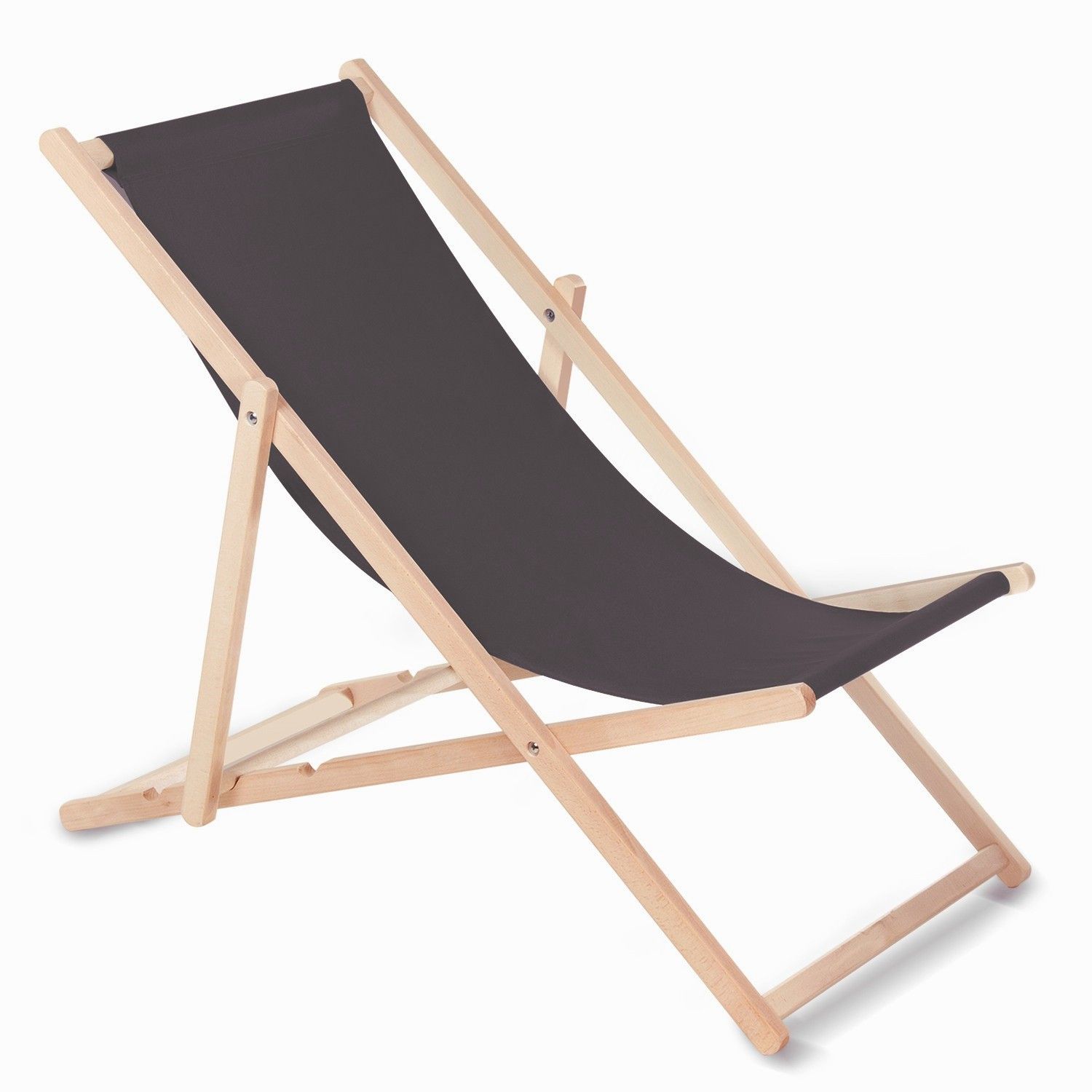 Classic beech lounger GreenBlue GB183M Melange brown