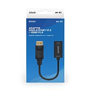 Adapter Savio DisplayPort (M) v1.2 - HDMI A (F) v1.4  4K  AK-62