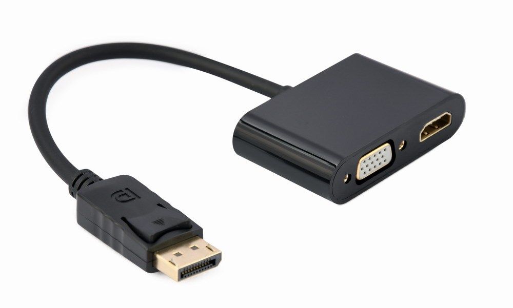 Gembird A-DPM-HDMIFVGAF-01 DisplayPort male to HDMI female + VGA female adapter cable  black