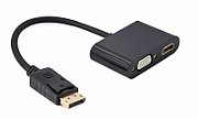 Gembird A-DPM-HDMIFVGAF-01 DisplayPort male to HDMI female + VGA female adapter cable  black