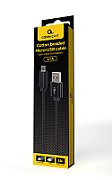 Gembird CCDB-mUSB2B-AMBM-6 Cotton braided Micro-USB cable with metal connectors  1.8 m  black