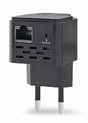 Gembird WNP-RP300-03-BK bridge/repeater Network repeater 300 Mbit/s Black
