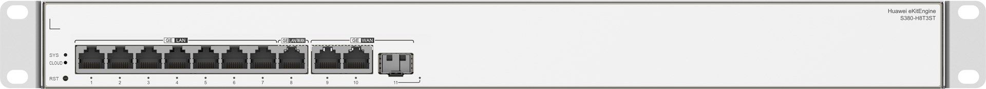 No-N Huawei S380-H8T3ST | Router | 2x GE WAN  1x SFP  8x GE LAN