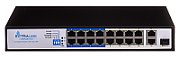 Extralink Extralink PoE Switch VIRTUS V3 16x 100Mb/s PoE/PoE+  2x Gigabit RJ45 + 1x SFP  150W