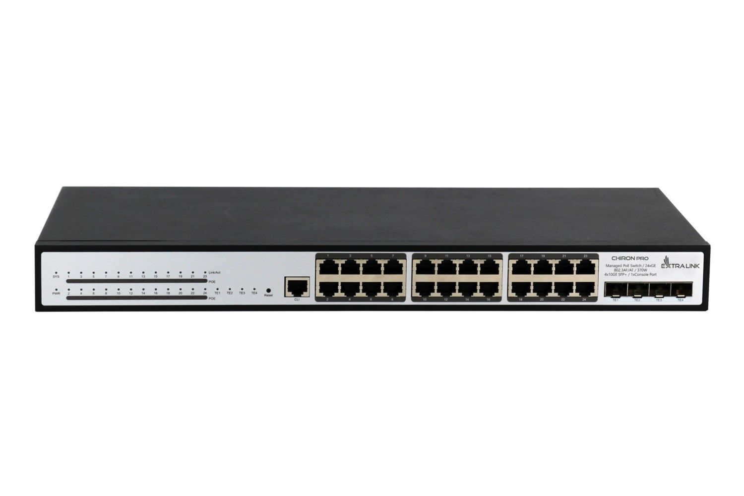 Extralink Extralink PoE Switch Chiron Pro 24x RJ45 1000Mb/s PoE  4x SFP+  L3  managed  370W