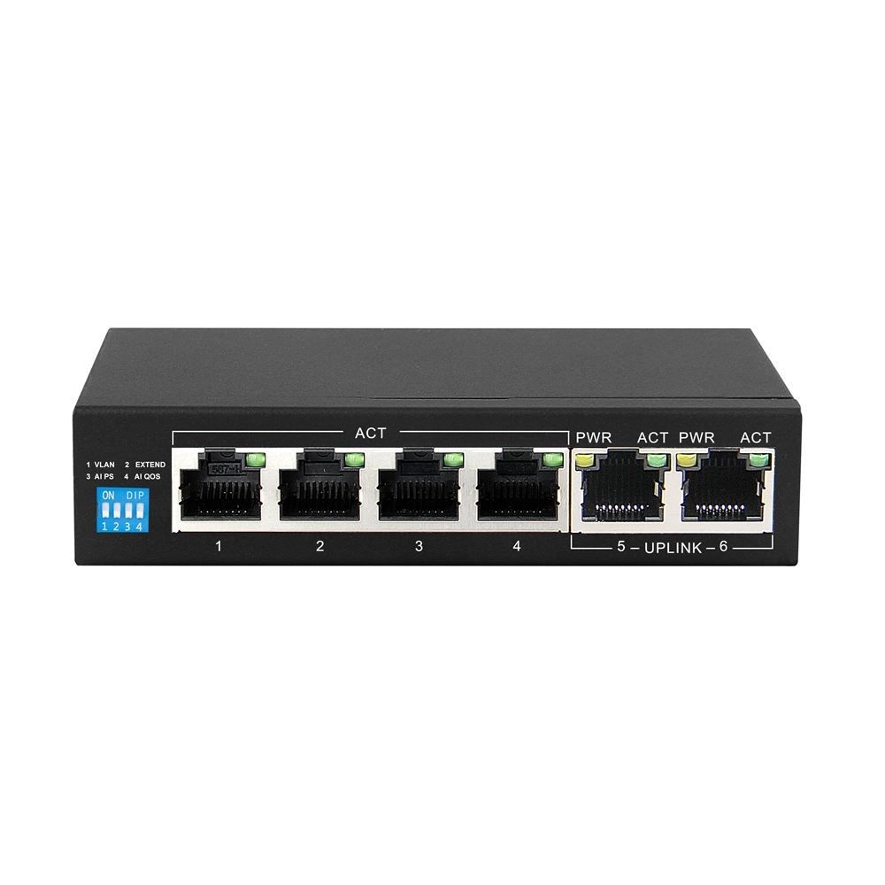 Extralink Extralink PoE Switch KRIOS 4x Gigabit PoE/PoE+  2x RJ45 Uplink Gigabit  60W