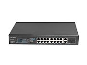 Lanberg Lanberg Switch rack 19  POE+ 16x 100MB /2X COMBO  GIGABIT ETHERNET 250W