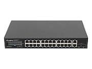 Switch Lanberg RSGE-24P-2GE-2S-250, 26 porturi 10,100,1000 Mbit/s