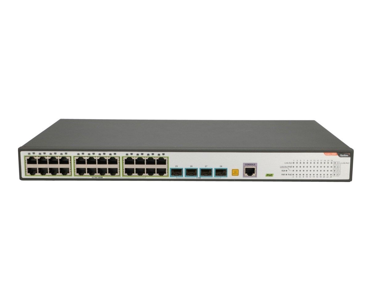 No-N Fiberhome S5800-28T-X-PE-AC | Switch | 24x RJ45 1000Mbps PoE  4x SFP+
