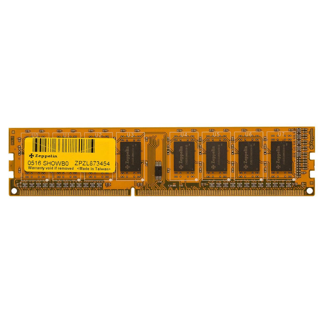 Memorii ZEPPELIN DDR3 8 GB, frecventa 1333 MHz, 1 modul,  ZE-DDR3-8G1333-b 