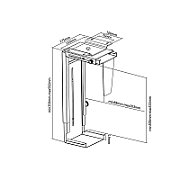 The MC-713 PC Holder Computer Under Desk Table Bracket Support Storage