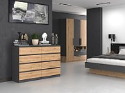 Topeshop M8 140 ANT/ART KPL chest of drawers