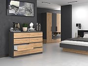 Topeshop M8 140 ANT/ART KPL chest of drawers