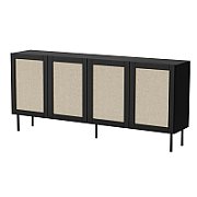 JUTA 4D chest of drawers 4D 200x39 5x90 black + linol calabria