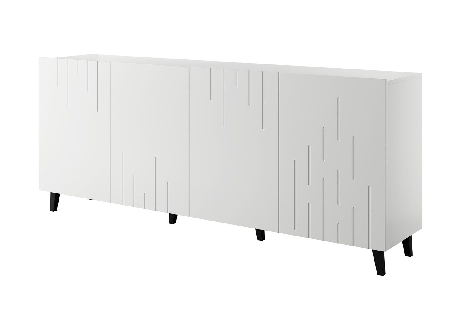 BARI chest of drawers 200x42x82 white matt