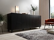 ETNA chest of drawers 200x42x82 black matt