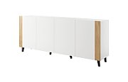 FARO chest of drawers 200x42x82 white matt + oak craft